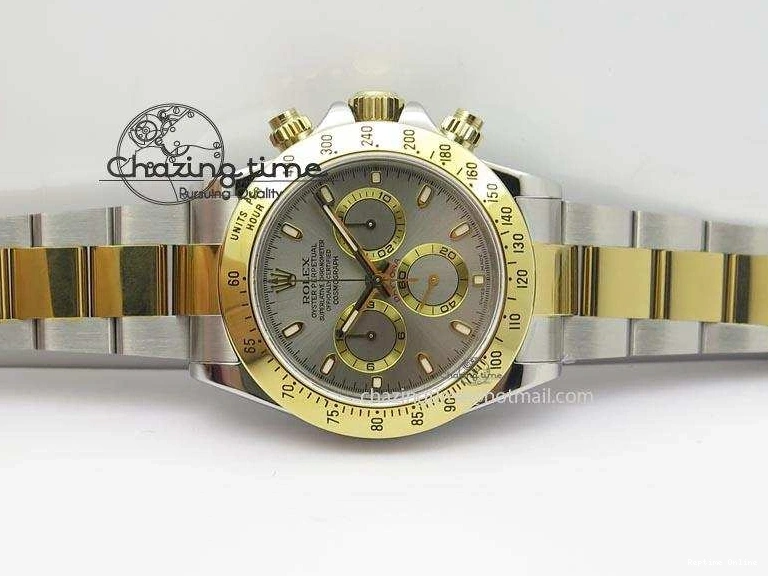 0405 Colorful Daytona SS YG 116523 JF Best Edition Gray Dial On SS YG Bracelet A 3897